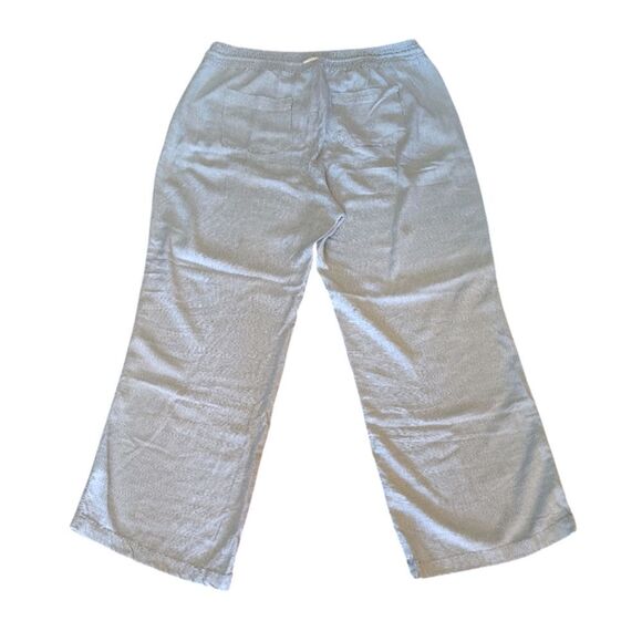 Angel Kiss Light Grey Pull On Wide Leg Linen Blend Palazzo Pants Size XL - Picture 8 of 15